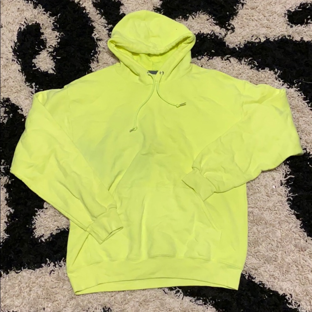 neon green hoodie
